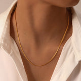 Gold Wheat Chain Necklace