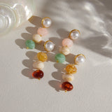 Handmade Beaded Pearl Drop Earrings