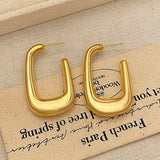 Chunky U-Shape Hoop Earrings