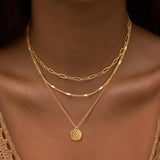 Gold Paperclip Layered Necklace
