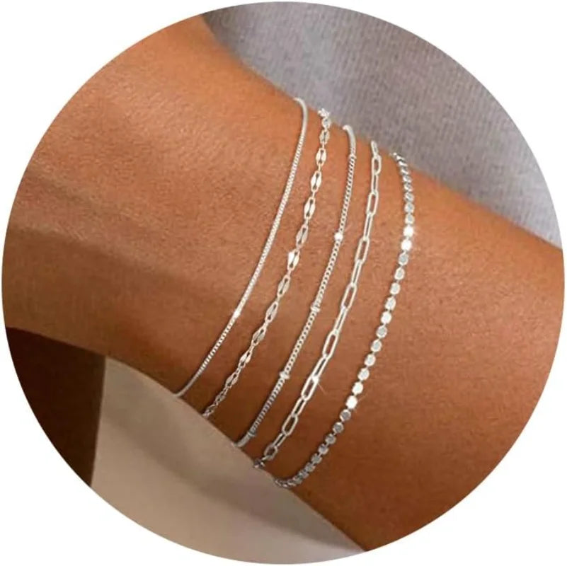 14K Plated Stackable Chain Bracelet
