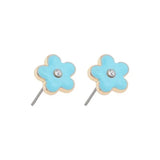 Summer Flower Zircon Stud Earrings