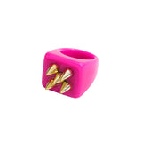 Chunky Resin Flower Ring