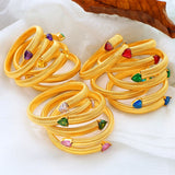 Punk Thick Gold Elastic Cuff