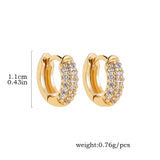 Cubic Zirconia Tiny Huggie Hoops