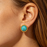Turquoise Round Drop Earrings