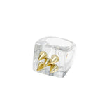 Chunky Resin Flower Ring