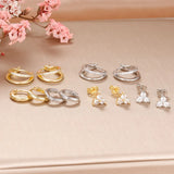 Aurora Double Circle Huggies