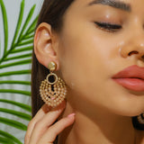 Layered Beaded Drop Earrings