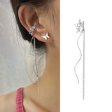 Butterfly & Pearl Tassel Ear Cuff