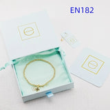 Gold Cross & Round Bead Bracelet