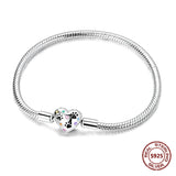Sterling Silver Zirconia Charm Bracelet
