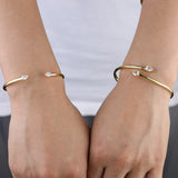 18K Gold-Plated Teardrop CZ Cuff