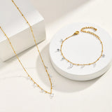 Gold Zirconia Satellite Chain Bracelet