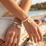 Starfish & Shell Beaded Bracelet