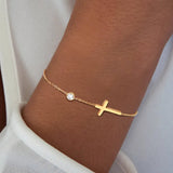 Vintage Gold Cross Pendant Necklace