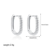 Twist U-Shape Gold Huggie Hoops