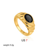 Oval Zircon Stackable Ring