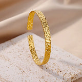 Gold Cuff Bangle Bracelet