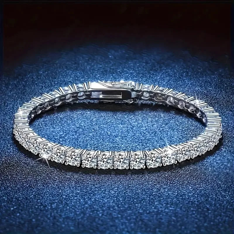 S925 Moissanite Charm Bracelet
