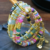 Mixed Gemstone Handmade Chain Bracelet
