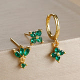 Gemma Floral Crystal Earring Set