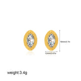 Geometric Crystal Stud Earrings