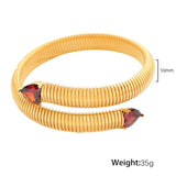 Punk Thick Gold Elastic Cuff