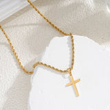 Minimalist Cross Pendant Necklace
