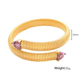 Punk Thick Gold Elastic Cuff