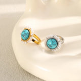 Pearl & Turquoise Round Ring