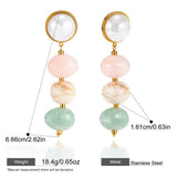 Handmade Beaded Pearl Drop Earrings
