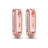Sterling Silver Charm Hoop Earrings
