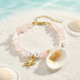Starfish & Shell Beaded Bracelet