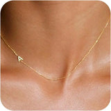 Sideways Initial Choker Necklace