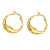 Crescent Moon Hoop Earrings