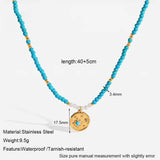 Turquoise Sun Pendant Necklace