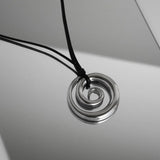 Horseshoe Pendant Leather Necklace