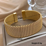 Woven Gold Cuff Bracelet