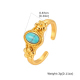 Turquoise & Rose Quartz Floral Ring