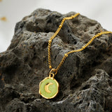 Opal Cross & Heart Pendant Necklace