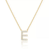 Zircon Letter Choker Necklace