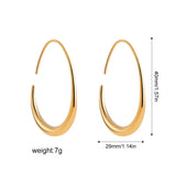 Oval Hook Drop Earrings