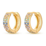 Sterling Silver Charm Hoop Earrings