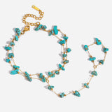 Turquoise Double-Layer Link Bracelet