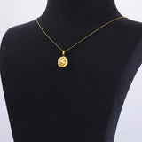 Blue Zircon Star & Moon Necklace