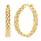 Sterling Silver Charm Hoop Earrings