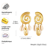 Cowrie Shell Stud Earrings