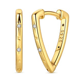 Sterling Silver Charm Hoop Earrings