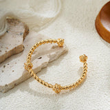 Vintage Twisted Rope Gold Cuff
